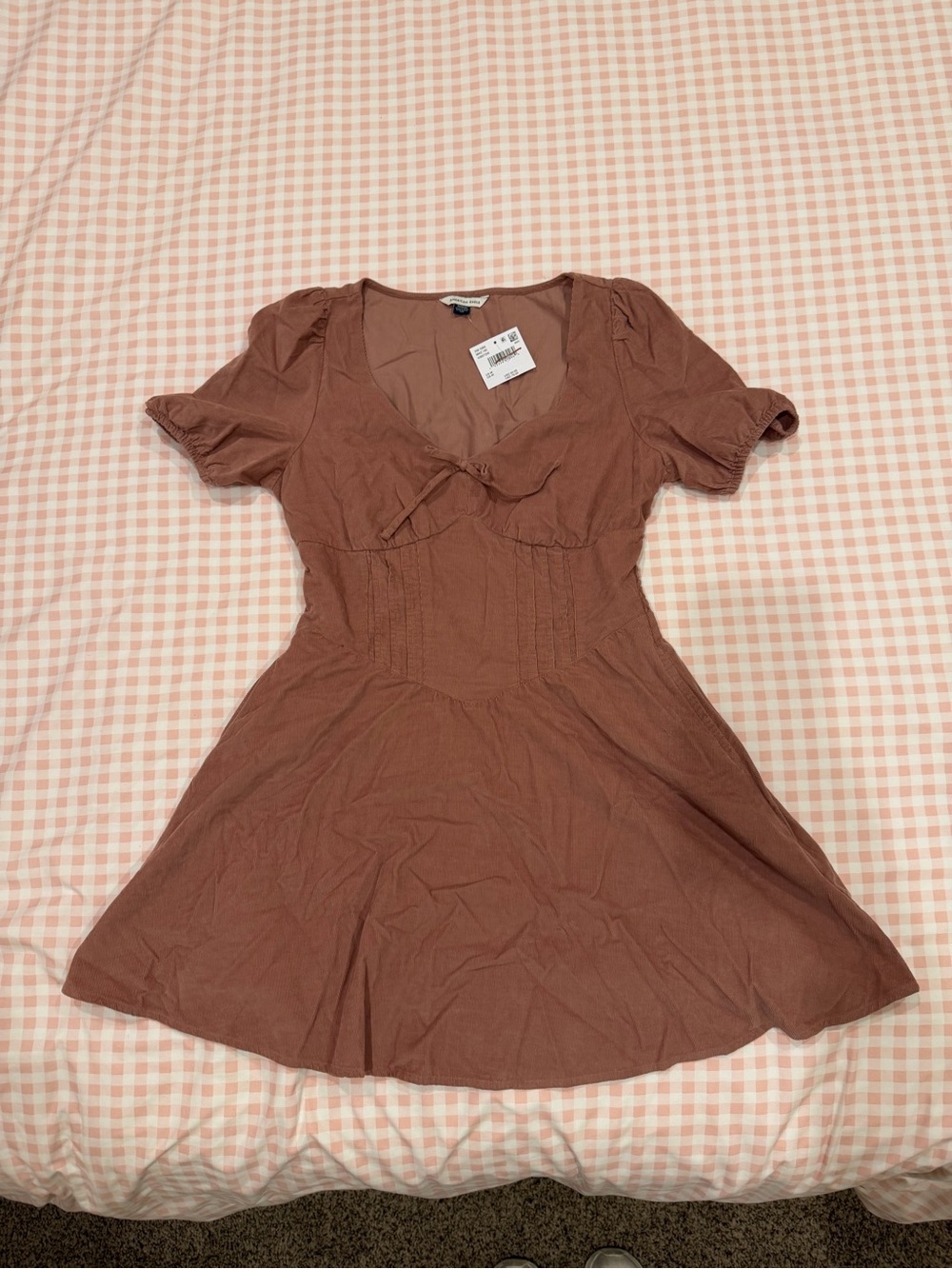 American Eagle Rust Brown Corduroy Dress